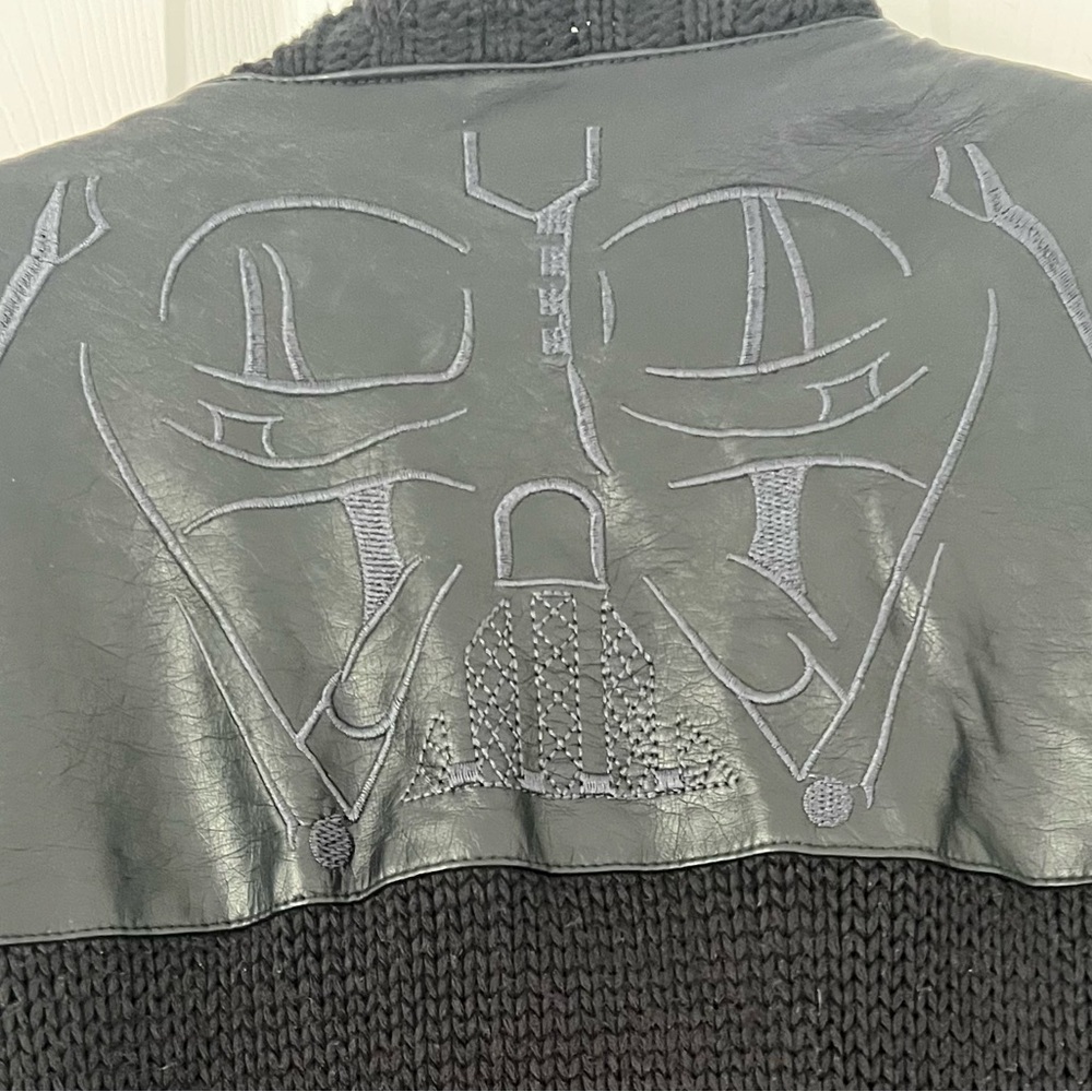 Star Wars Her Universe Darth Vader Open Front Cardigan + Faux Leather Accents